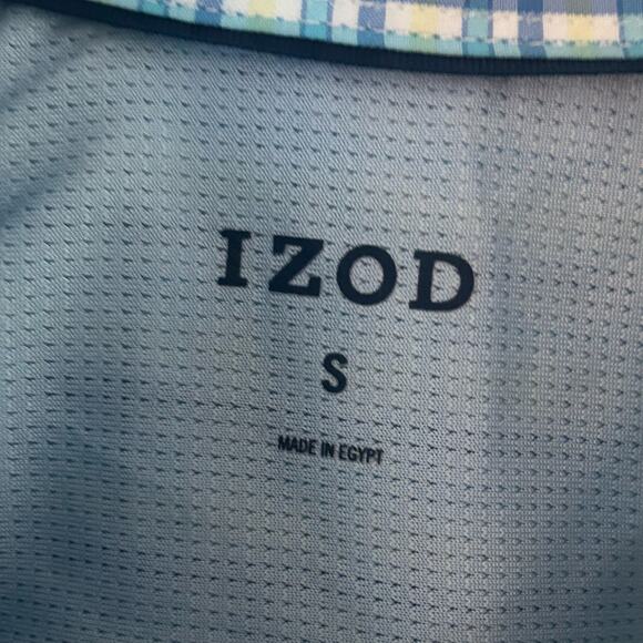 Izod Men's Button Down Short Sleeve Striped Shirt Stretch S Small New - Picture 7 of 8